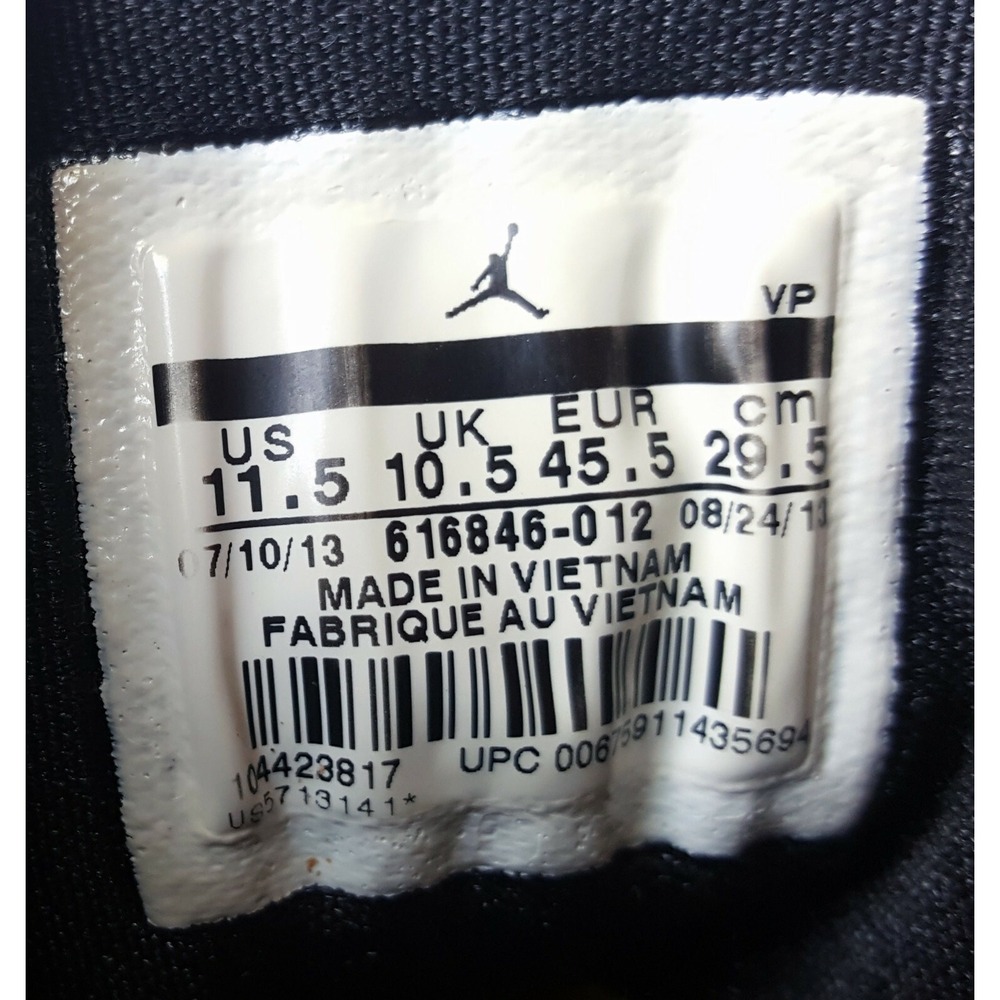 Nike Jordan Prime Flight Black Varsity Maize  616846-012  size 11.5 - Picture 10 of 10